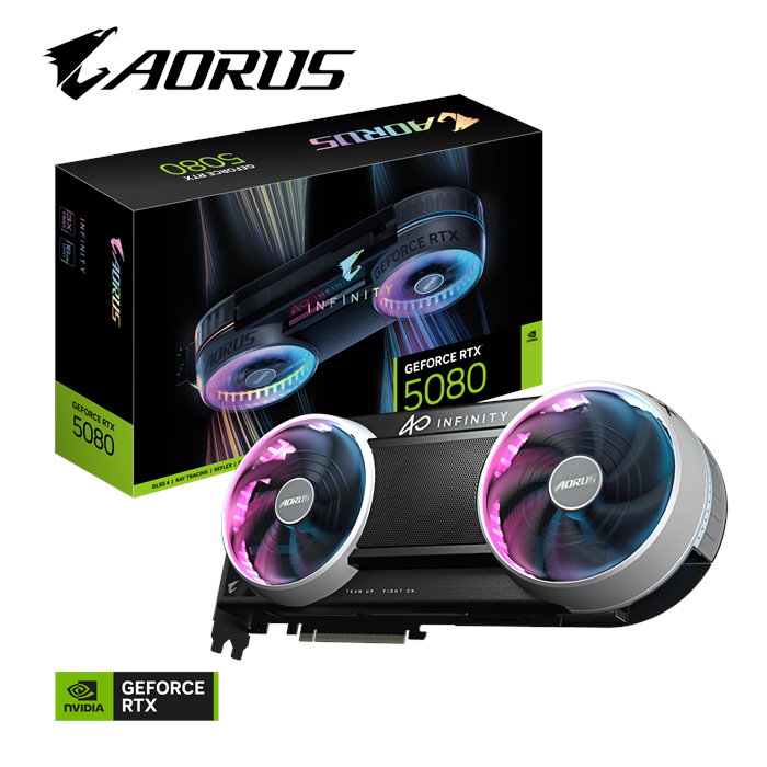 کارت گرافیک گیگابایت AORUS GeForce RTX™ 5080 INFINITY 16G